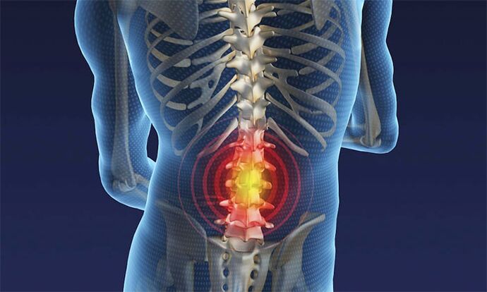 pain in the lumbar region